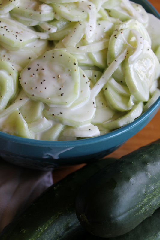 Creamy Cucumber & Onion Side Salad