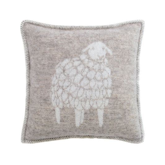 Sheep Mima Soft Brown Pure Wool Cushion Cover