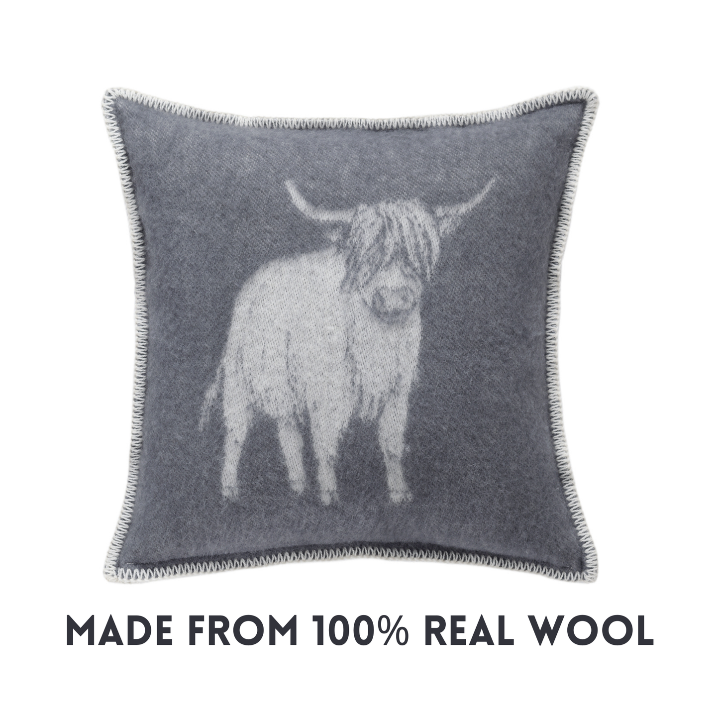 Grey wool cushion cover - modern house interior design