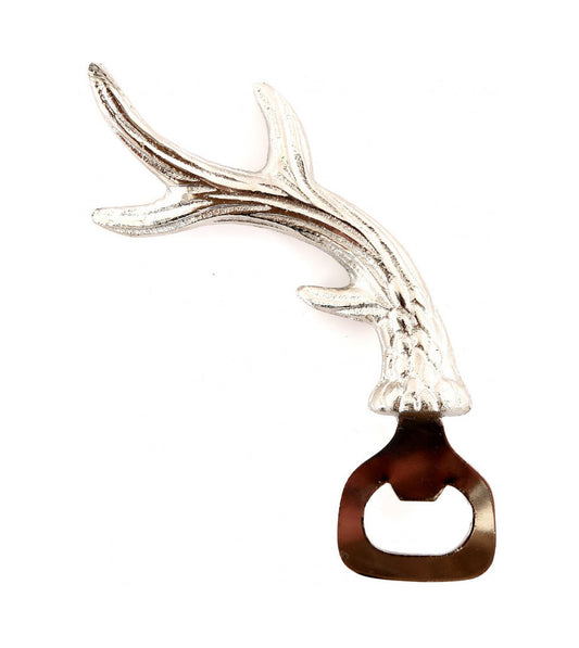 Silver antler bottle opener - stylish addition to your farm kitchen and bar accessories collection